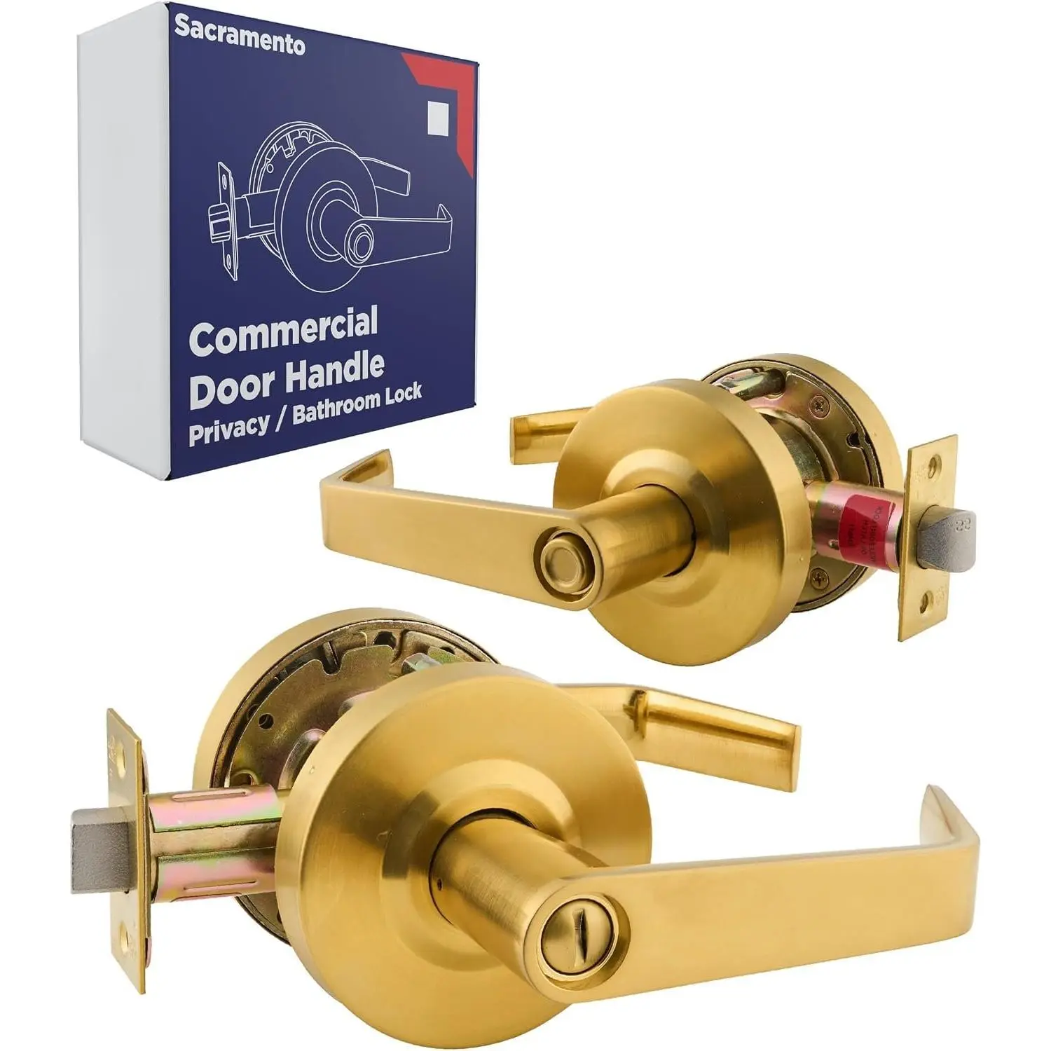 Commercial Door Handle  - Grade 2 Lockset - Door Lever Schools Offices Industrial UL CUL & ADA – ANSI A156.2 (Passage (No ))