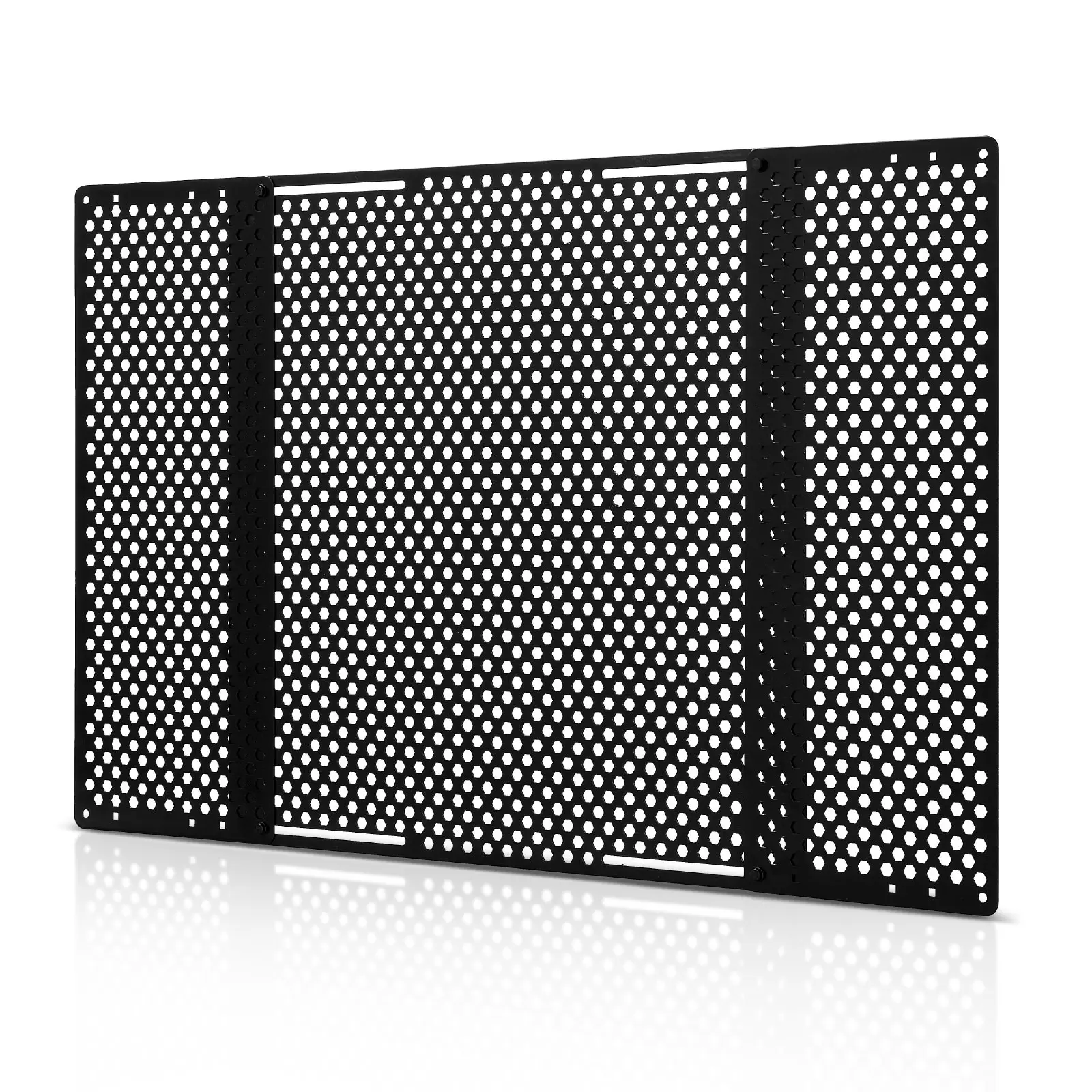 Rectangular RV Screen Door Protector, Adjustable 22-31.5 In, Heavy-Duty Grille Shield for RVs/Campers, Weather-Resistant Insect Barrier, Easy-Install Durable Front Guard, Black Finish