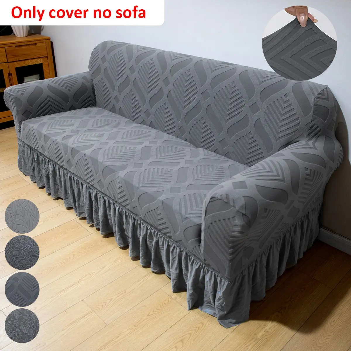 Patterned Sofa Cover, Slipcover for Sofa, Pet-Friendly Elastic Couch Protector, Anti-Slip Hem, Durable Home Decor, Living Room Office Furniture