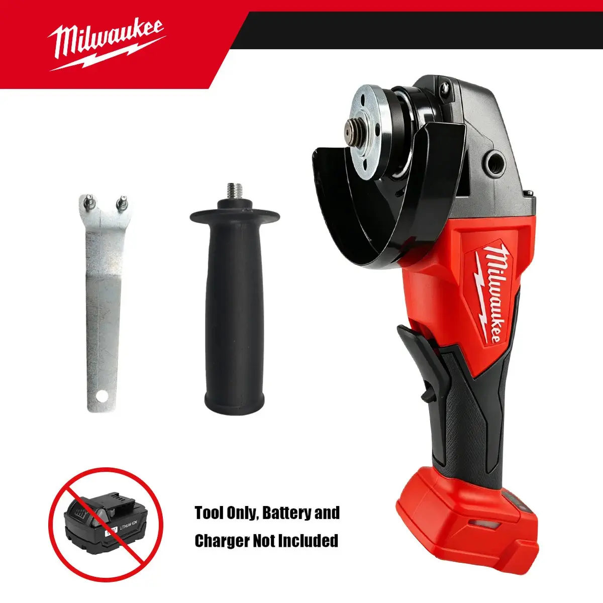 Milwaukee M18  125mm 3 Gears Adjustable Speed Angle Grinder Wheel Diameter Electric Polishing Cutting Grinding Tool