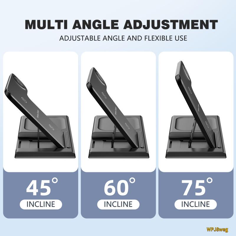 Multi-Function Foldable 3-in-1 Wireless Charger for iPhone, AirPods, and Apple Watch