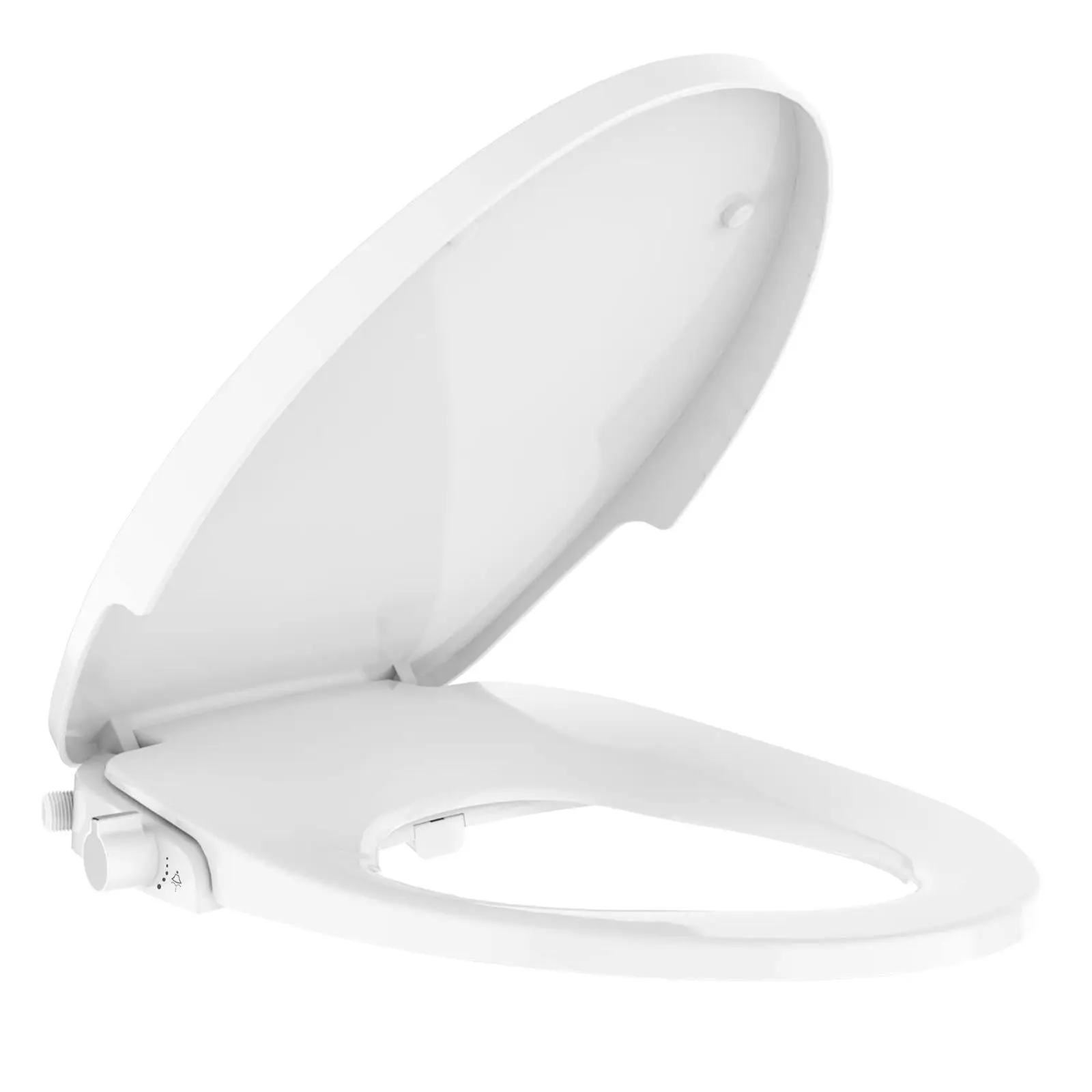 GARVEEBidet Seat, Round Toilet Seat Slow Close, Non-Electric Bidet with Self Cleaning Dual Nozzles, Easy Installation
