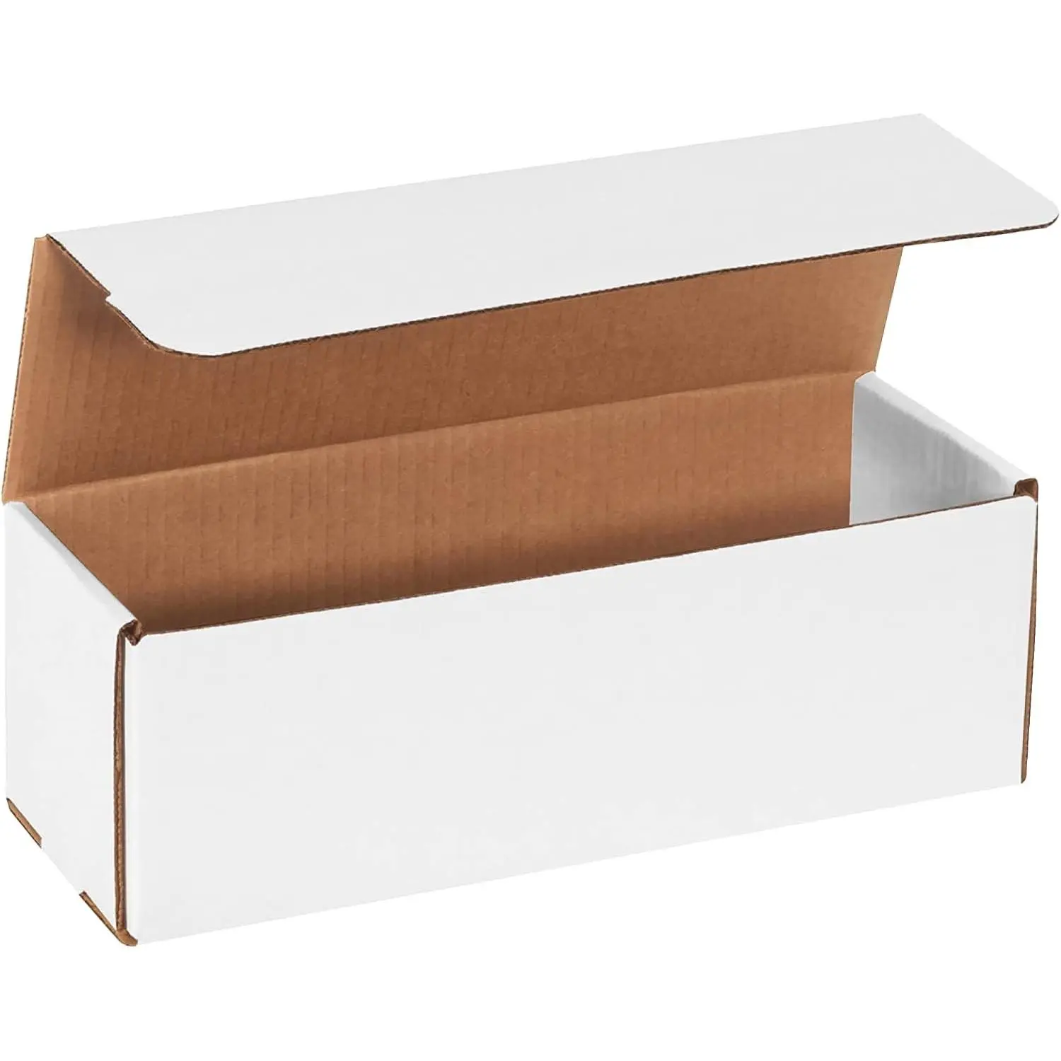 Small 12"L x 4"W x 4"H White Corrugated Cardboard Shipping Boxes, 50-Pack | Mailer for Packing, Moving, Storage | Bulk Gift Box or Product Packaging for Small Business, Home, FBA