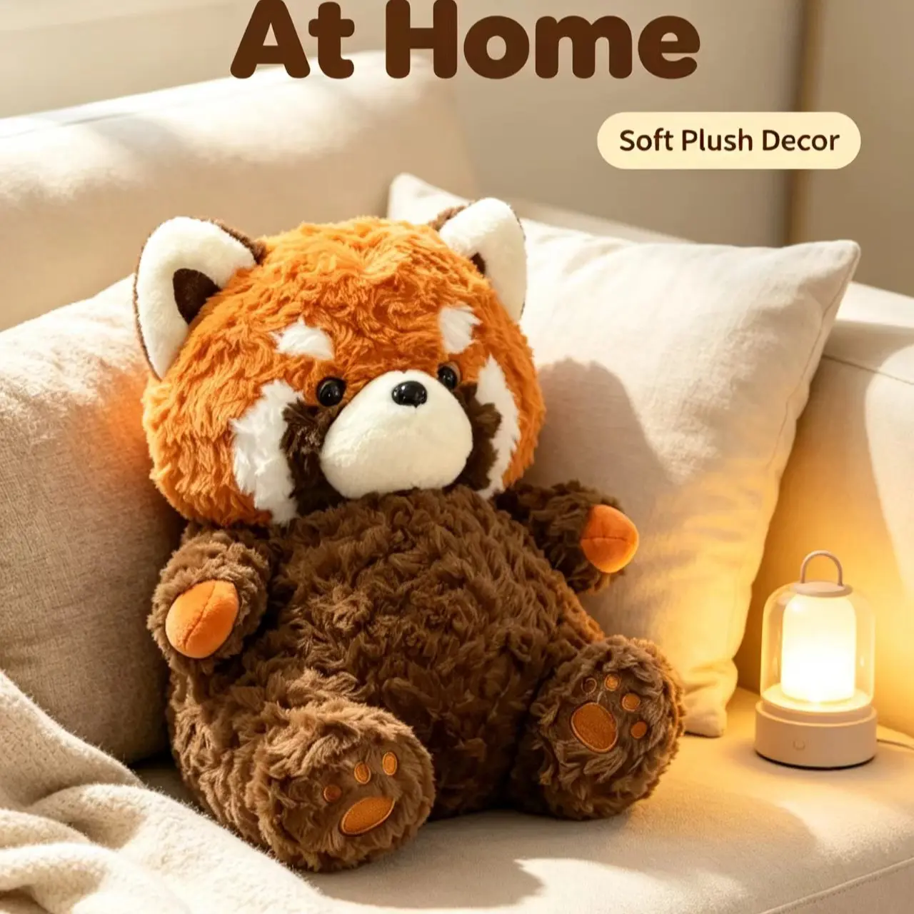 Cute Lazy Little Panda Plush Toy, Soft Cozy Hedgehog Doll, Perfect Gift for Girls, Ideal for Sleep & Birthdays, Comfort Companion