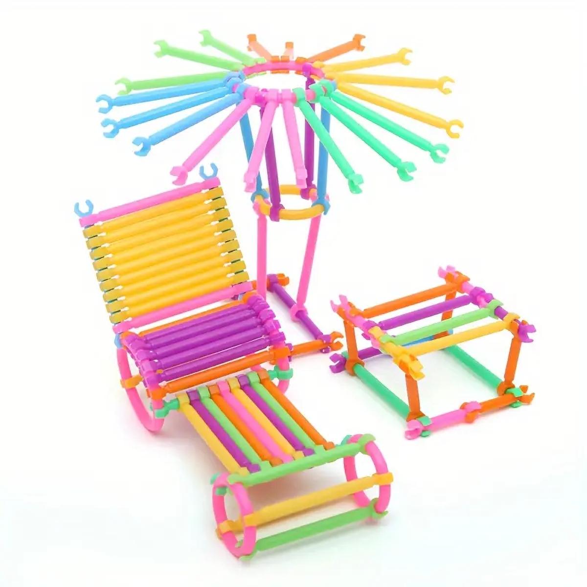 200 Pcs Magic Wand Building Blocks Random Color Shape Educational Engineering Toy STEM Learning Gift for Kids Birthday Christmas Party Favors