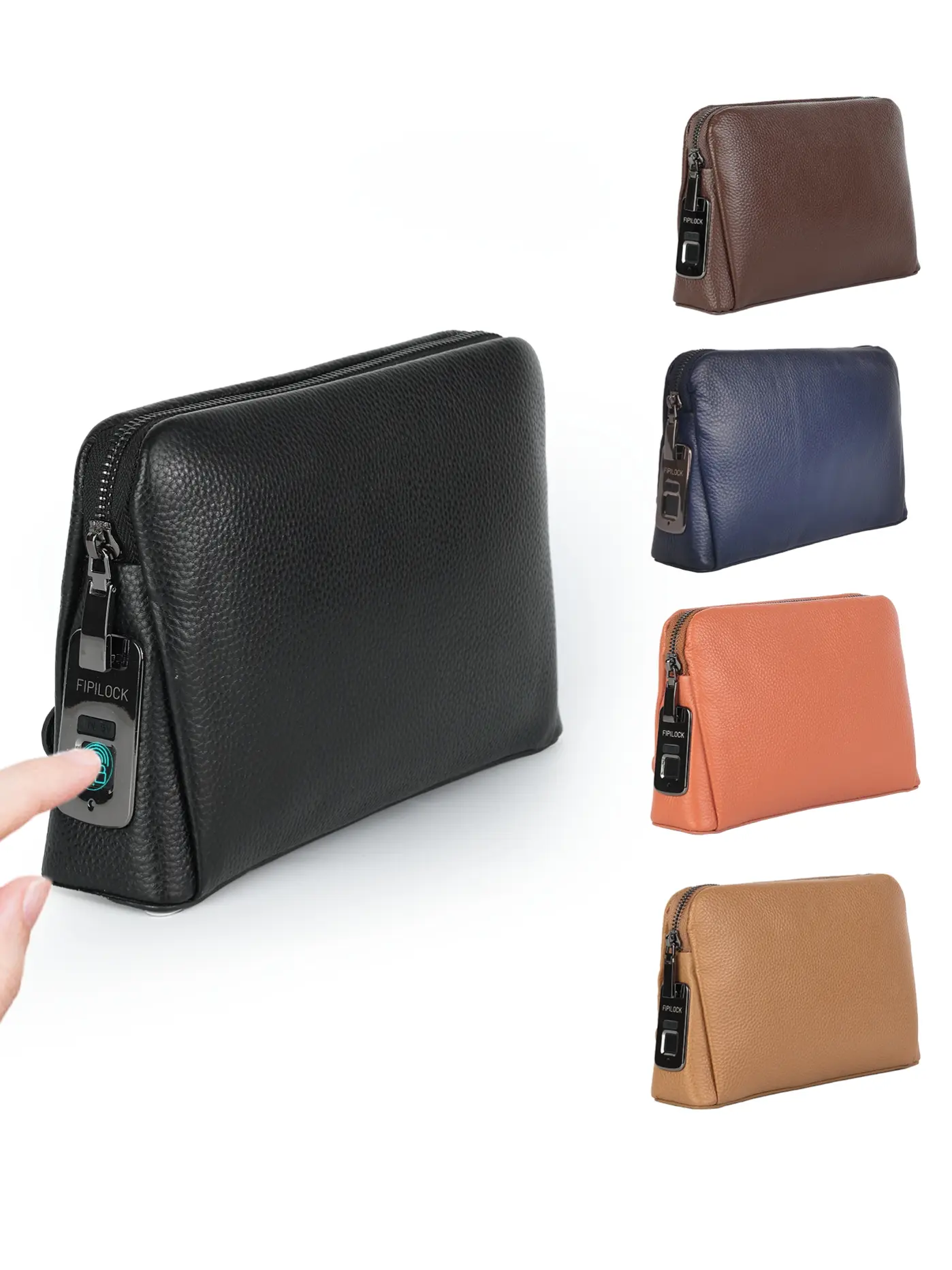 Fingerprint Unlock Genuine Leather Handbag Envelope Clutch, Fashionable Casual Random Print, All-Season Versatile Accessory, Ideal for Daily Use