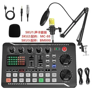 Professional Audio Mixer, Live Sound Card and Audio Interface with DJ Mixer Effects and Voice Changer,Podcast Production Studio Equipment, Prefect for Streaming/Podcasting/Gaming, USB Audio Mixer