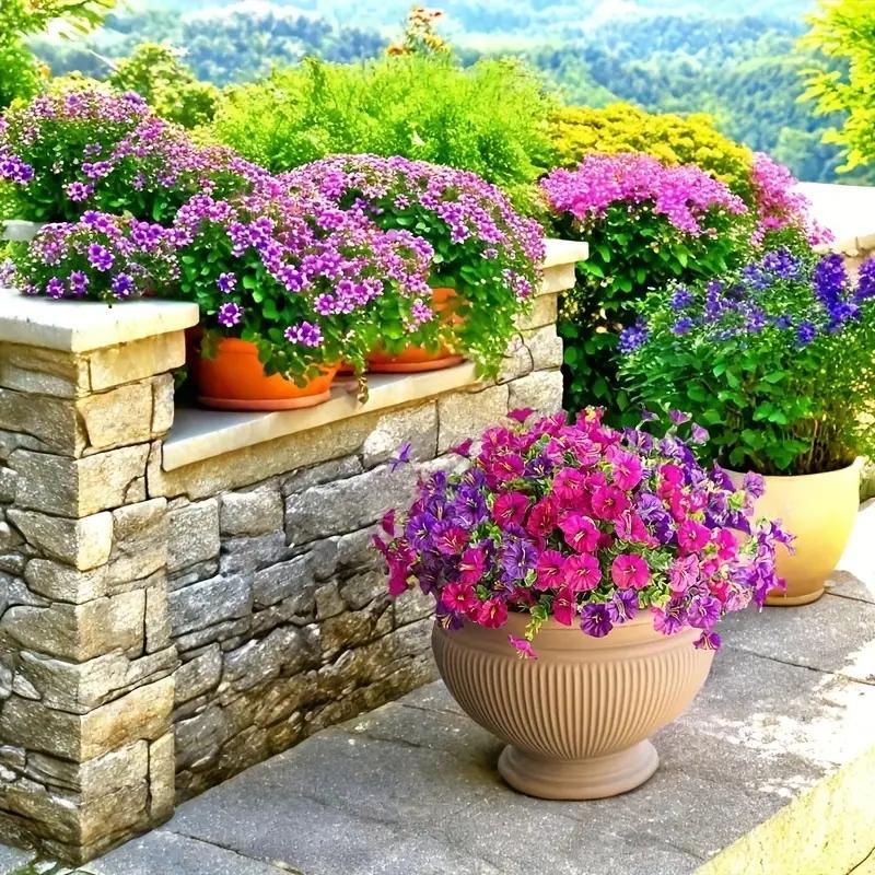 Artificial Flower (16pcs/set), Faux Decorative Flower for Home Garden, Porch, Window Box & Yard, Spring/Summer Artificial Flower Plant for Seasonal Celebrations #GLOBAL PICKS Artificial Flower (16pcs/set), Faux Decorative Flower for Home Garden, Porch, Window Box & Yard, Spring/Summer Artificial Flower Plant for Seasonal Celebrations #GLOBAL PICKS