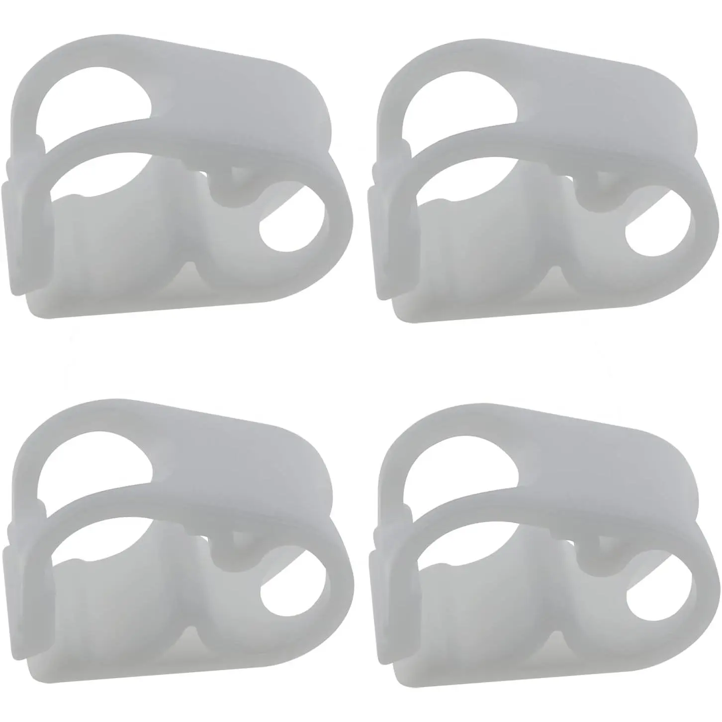 Flow Control Hose Clamp 4PCS 1/4"-1/2" Tube OD Shut Off Hose Clamps Adjustable Plastic Tube Clamp Water Flow Control Tube Clip Laboratory Pinch Valve White