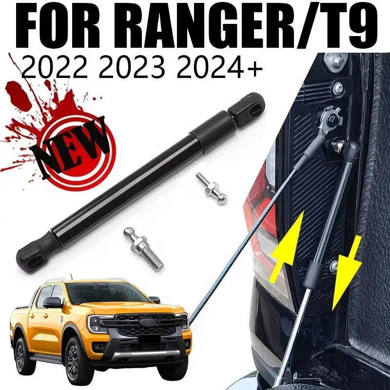for Ford Ranger T9 Tailgate Support Kit, Providing Enhanced Lifting Assistance, Compatible with 2022 2023 2024+ Left Side Trunk Tailgate Deceleration Dampening Support Rod 1pc