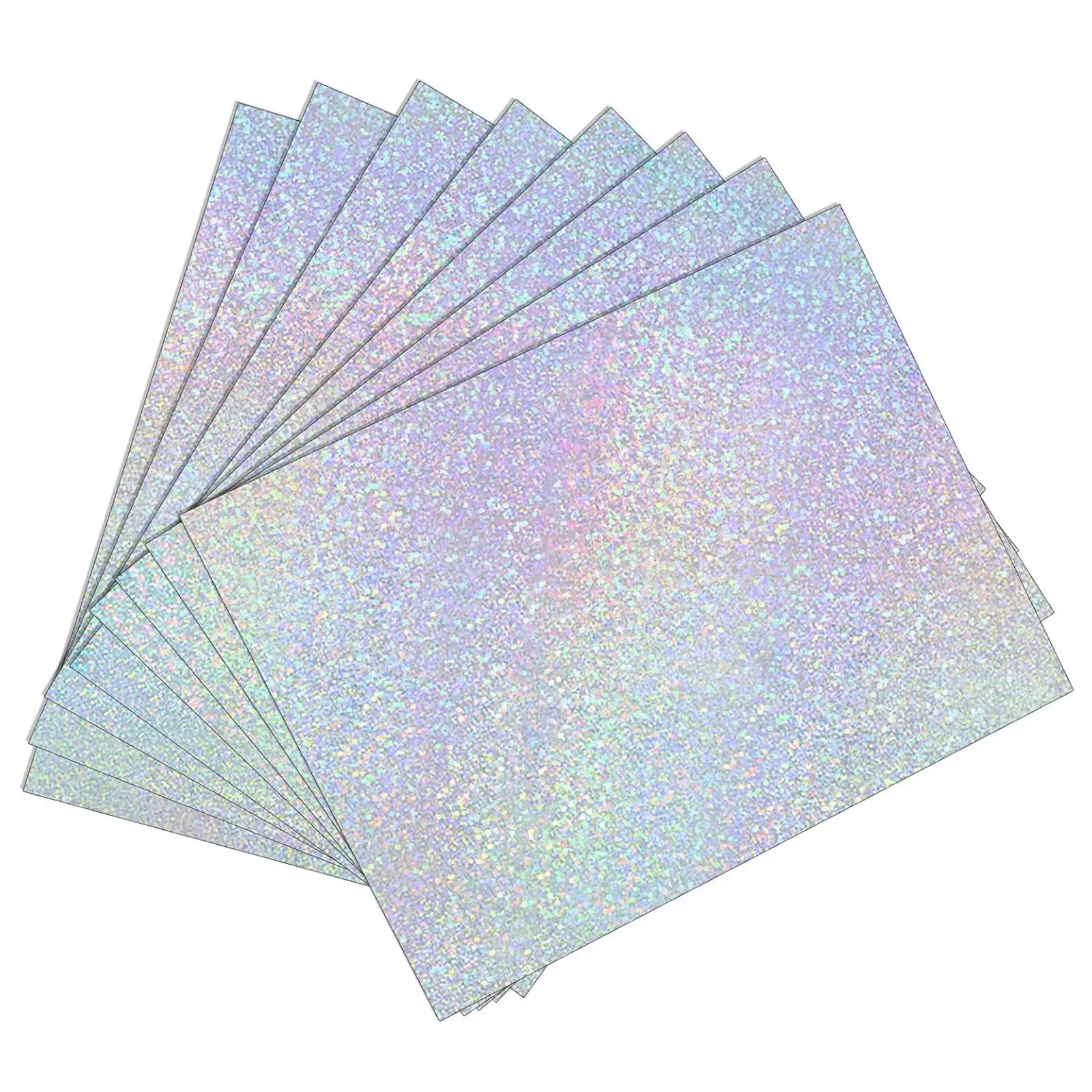 20 Sheets A4 Spot Holographic Clear Vinyl Adhesive Film, Cold Laminated Sticker Sheets, Sparkling Spot Pattern for Crafts, Scrapbooking, Party Decorations