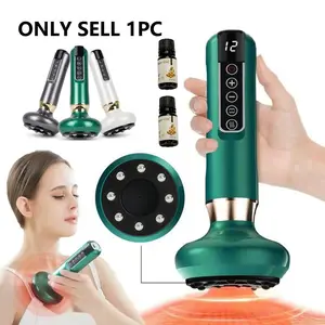 Upgraded Smart Gua Sha Tool, 1 Box of Negative Pressure Cupping Massager, Steel Ball-Style Heated Pressure-Relief Cupping Set, 12-Speed Adjustable Cupping Relaxation Massager for Men and Women, Free Essential Oil Cupping Set, Holiday Gift