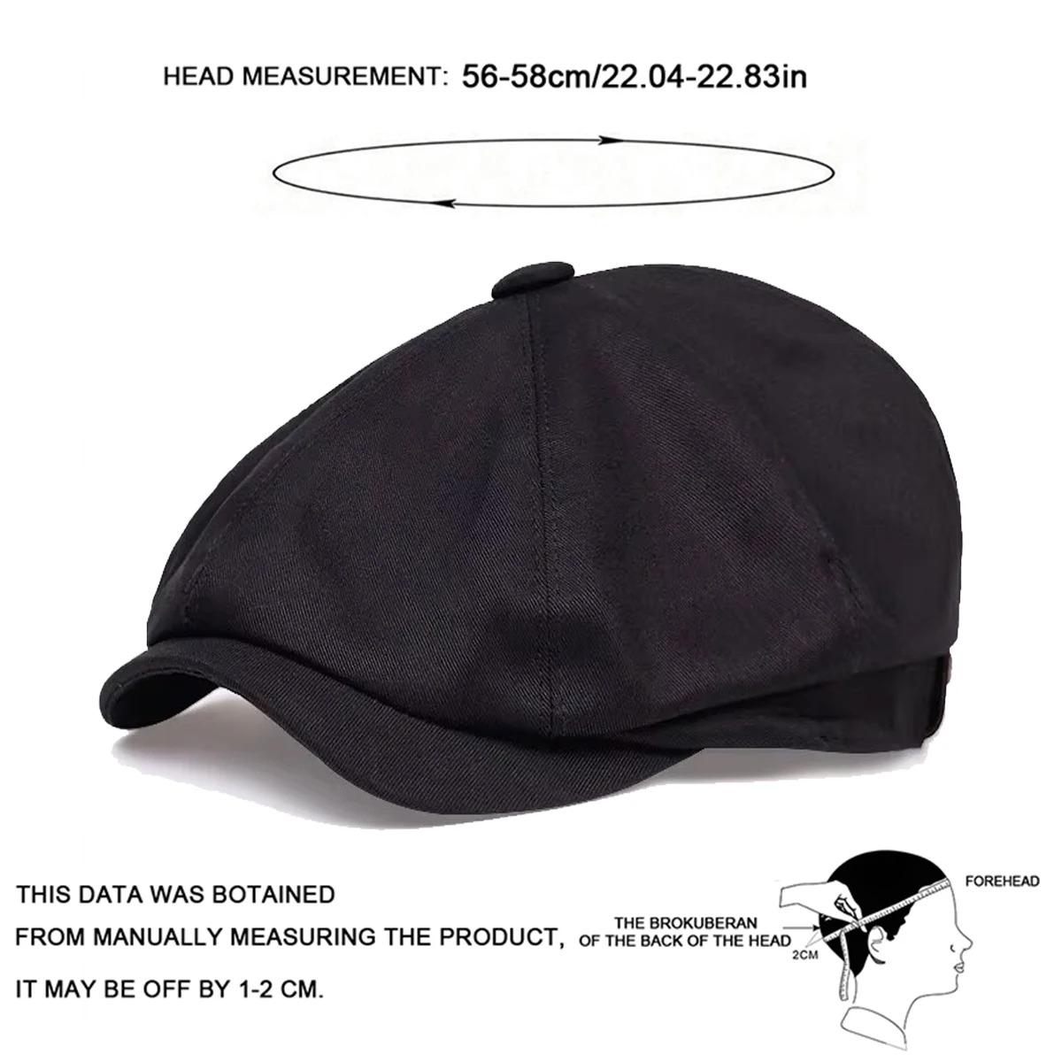 Mens Retro Newsboy Caps Stitching Berets Cap Autumn Winter Vintage Painter Octagonal Hats Gorras