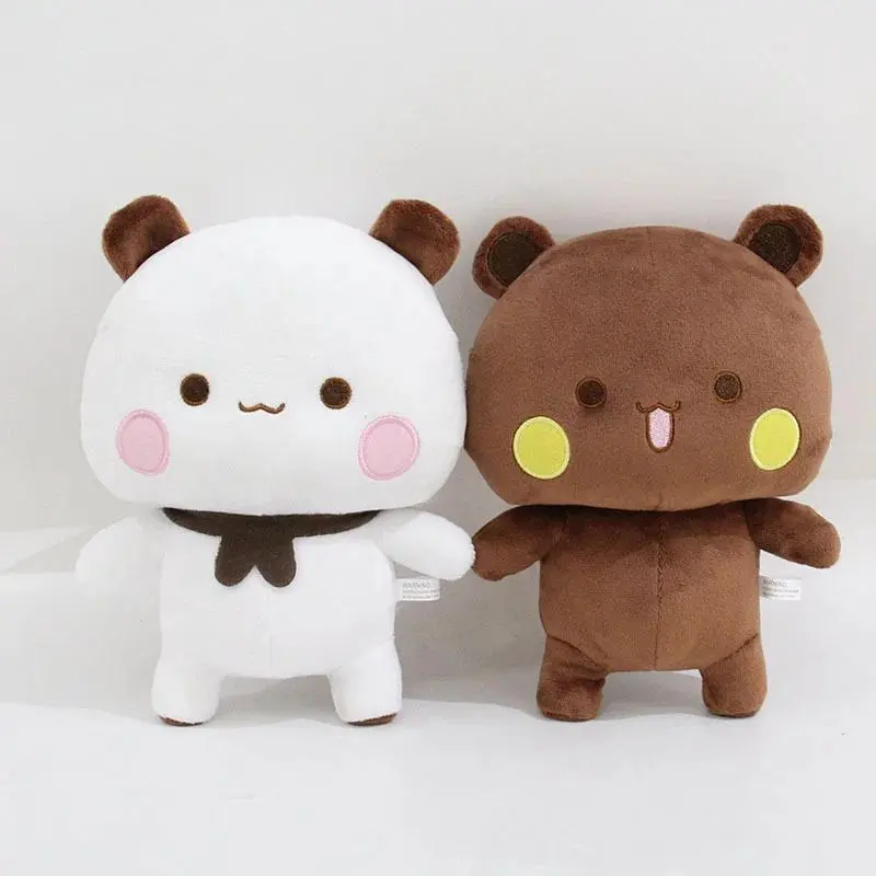 Cute Bubu and Dudu Panda Plush Doll Soft Sleeping Buddy Kawaii Cartoon Fluffy Bear Toy Car Sofa Decor Christmas/Birthday Gift