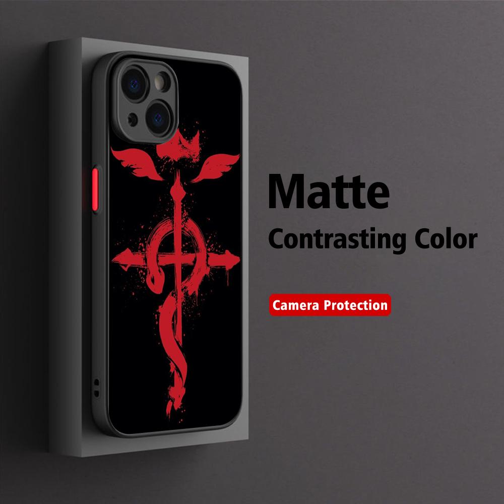 Anime Fullmetal Alchemist Phone Case For iPhone 17 16 15 14 13 12 11 Pro Max X XR XSMax  Plus Matte Transparent Back Cover