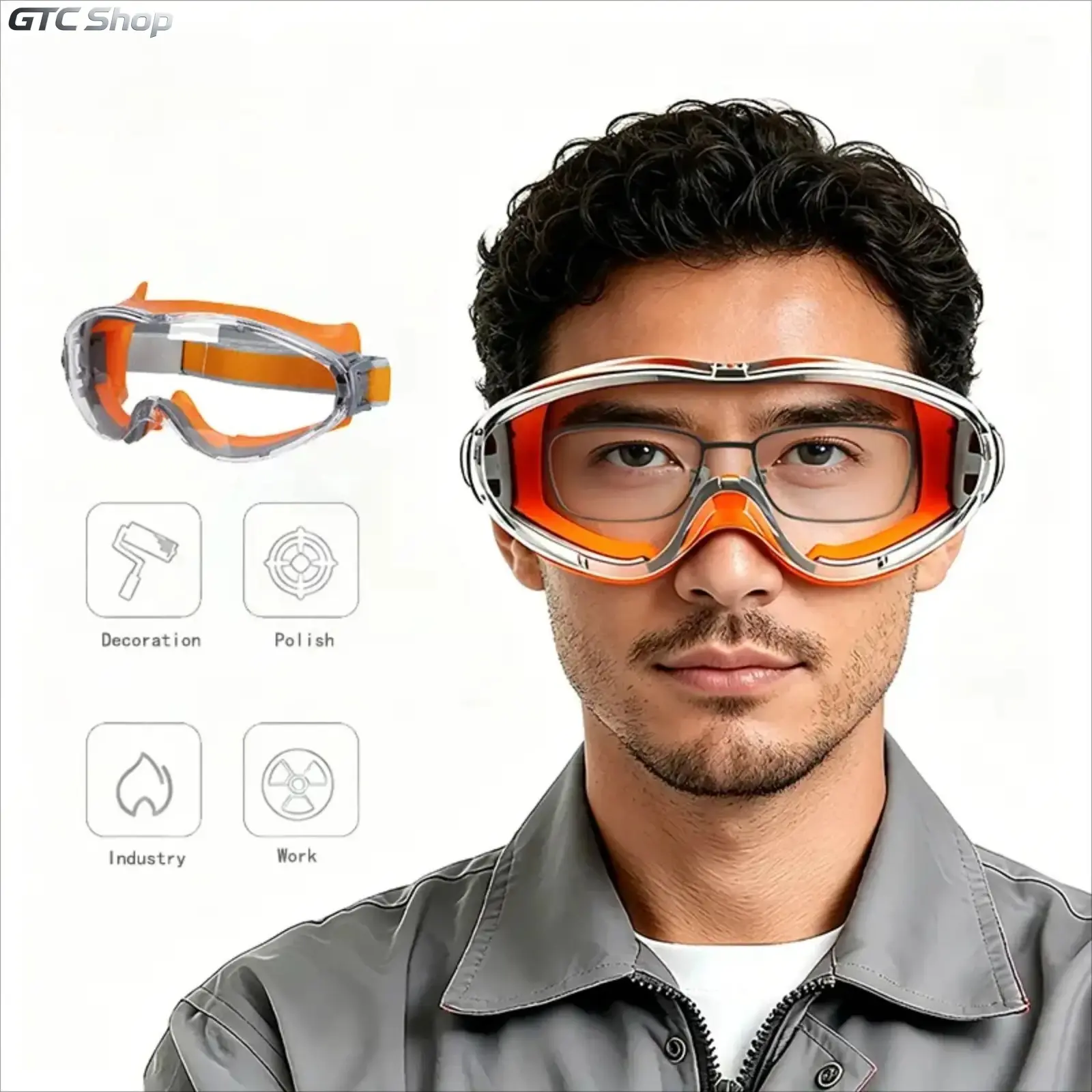 Anti-Fog Safety Goggles for Men & Women, Impact Resistant Protective Eyewear with UV Protection, Anti-Scratch Eye Shield Fits Over Glasses, Work Safety Glasses for Construction, Woodworking, Workshop, Lab & DIY Projects