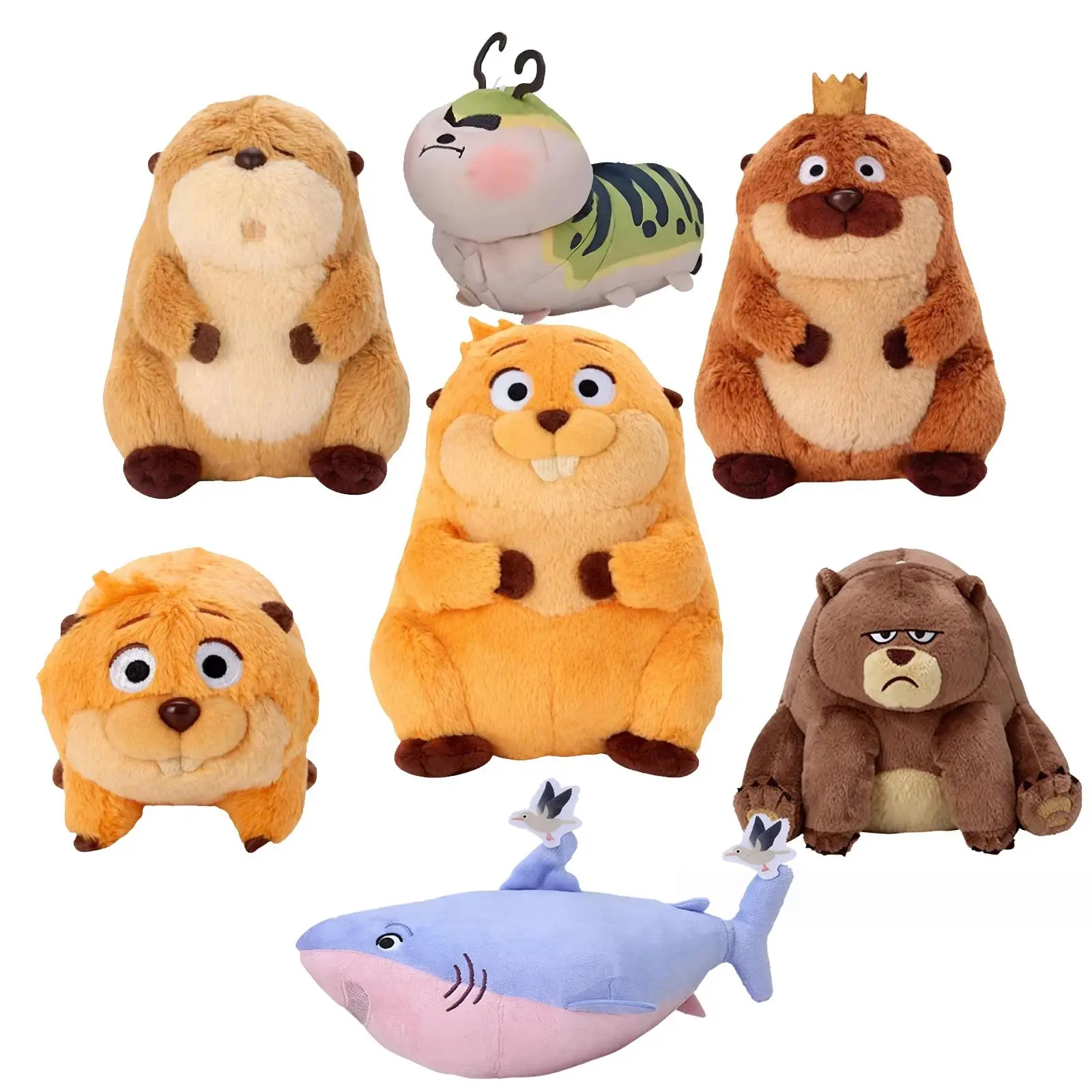 New Hoppers Beaver Tom Lizard Plush Doll Toy Anime Peripherals Cute Anime Figure Desktop Ornament Collectible for Kid Gift