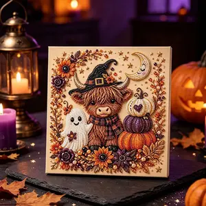 Halloween Pearl Painting DIY Kit, Creative Home Decor Set, Fun Craft Activity for Kids & Adults, Perfect for Festive Season
