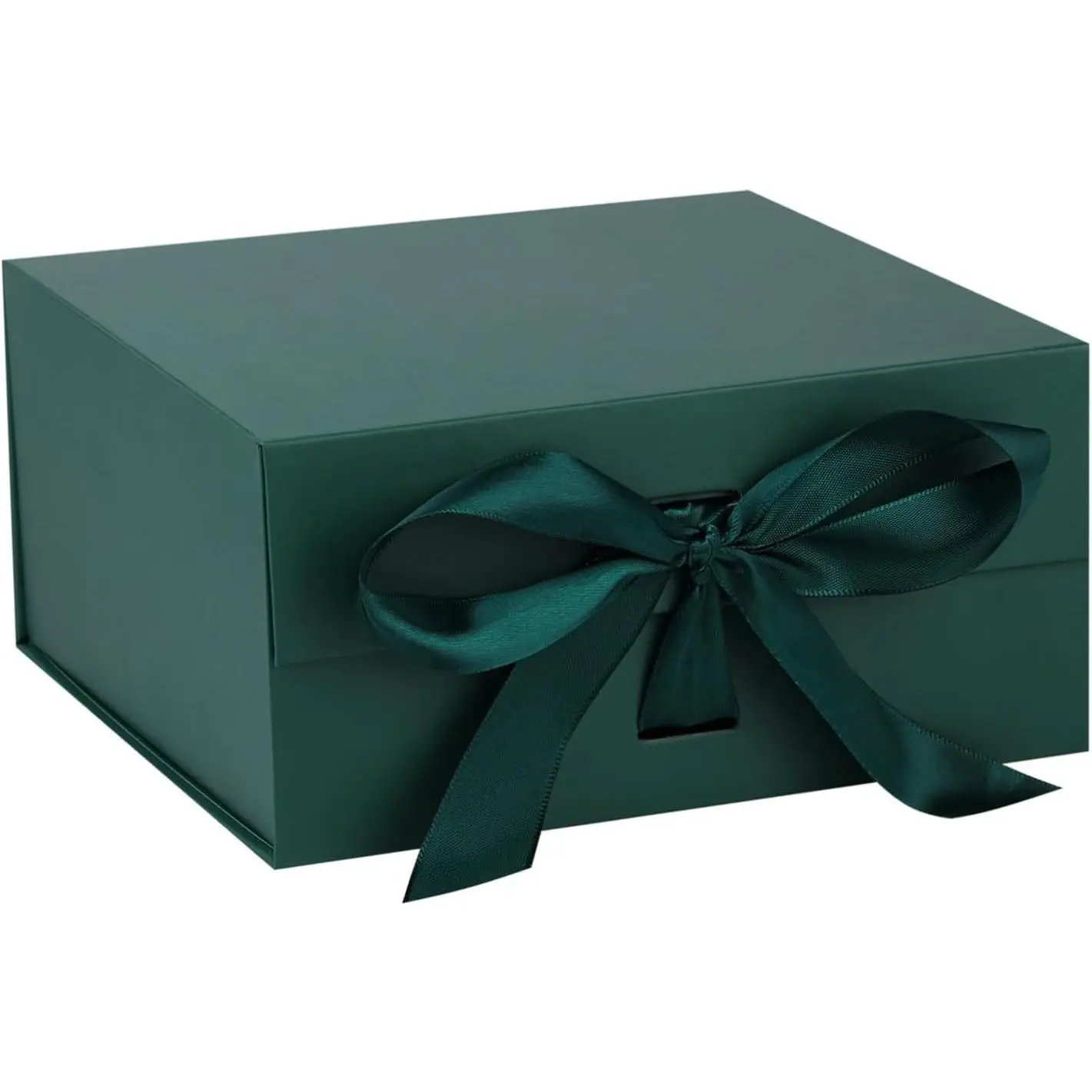 Green Gift Box,6x6x3 Inches Gift Boxes with Lids for Presents with Magnetic Closure and Ribbon for Wedding,Storage,Birthday, Magnetic Lid