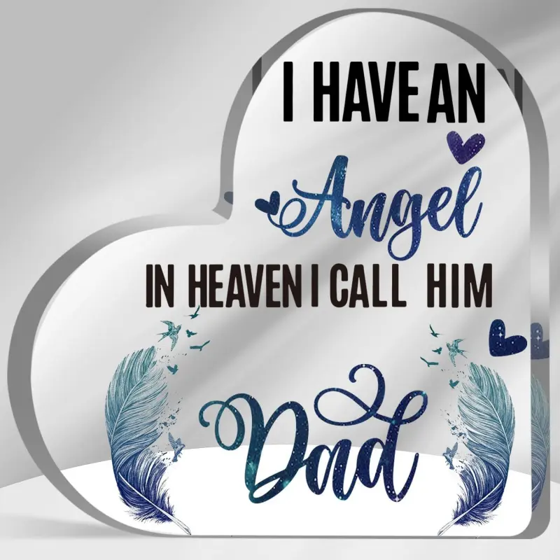 Souvenir Funeral Grief Congratulations Memorial Table Home Feather Decoration   Mourning Loved Ones Father's Condolence Memorial Gift I Have   Angel Dad Bereavement Memorial Paperweight Souvenir Funeral   Grief Congratulations Memorial Table Home Feather