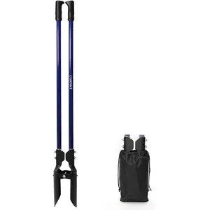 Post Hole Digger for Fence Posts - Hole Digger with Fiberglass Handle, Soil Digger Tool for Agriculture,, and Landscaping,56 Inches,Blue