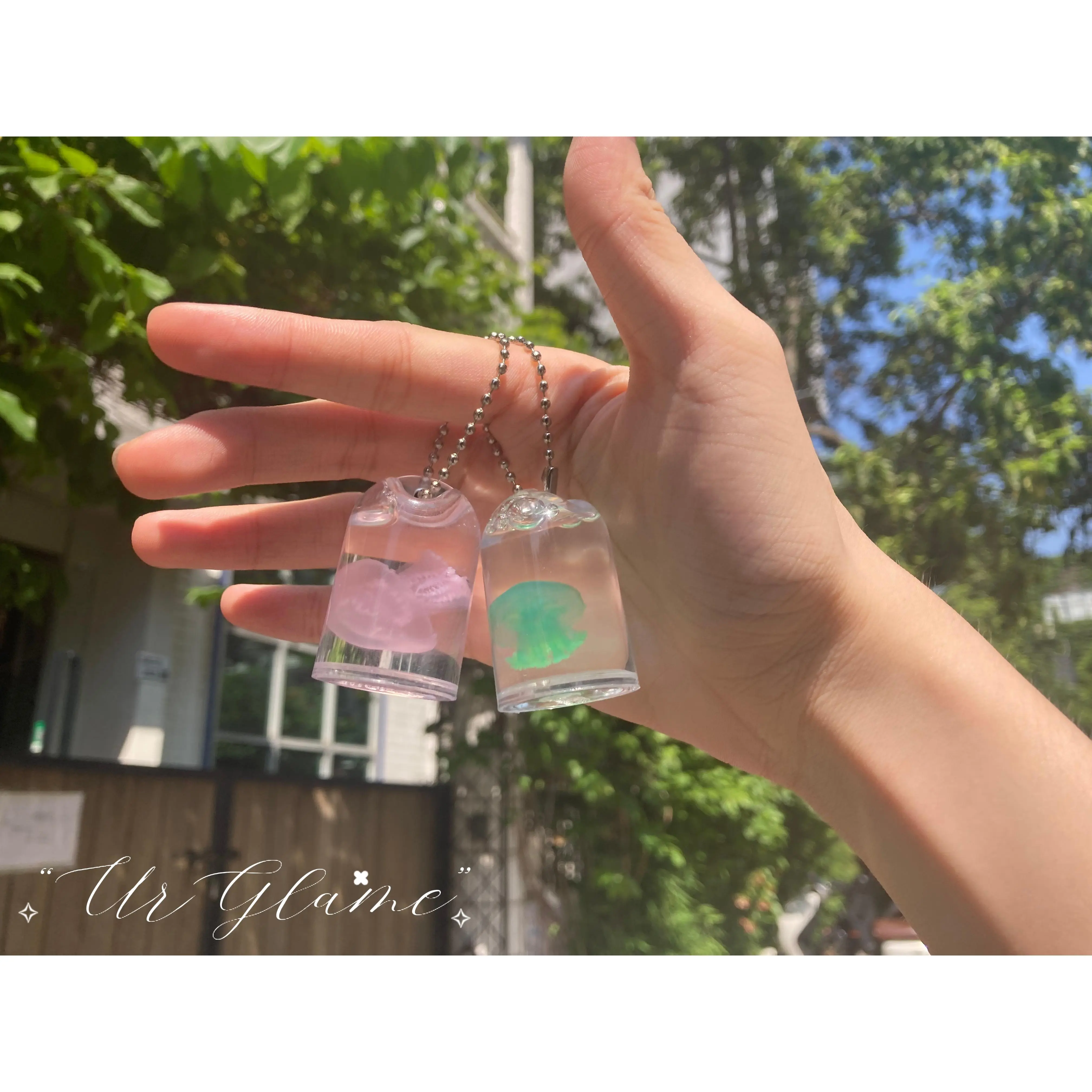 Cute Jellyfish Keychain,Stylish Keychain, Fashionable Keychain for Women & Men, Trendy All-match & Exquisite Keychain for Birthday Gift, Keychain Pendant,SummerVibe