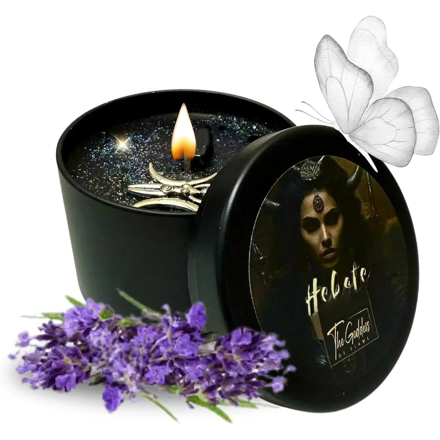 Hekate Spell Candle |  fering Scented Candle for Protection | Soy Candle Non  | Aromarapy Candle | Hoodoo Pagan Wicca |   | Gothic Decor (Small 4oz)