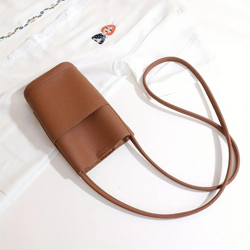Women's Soft Leather Mini Crossbody Bag - Adjustable Strap, Lightweight Casual Shoulder Bag, Everyday Use Purse for Minimalist Outfits & Daily Commuting