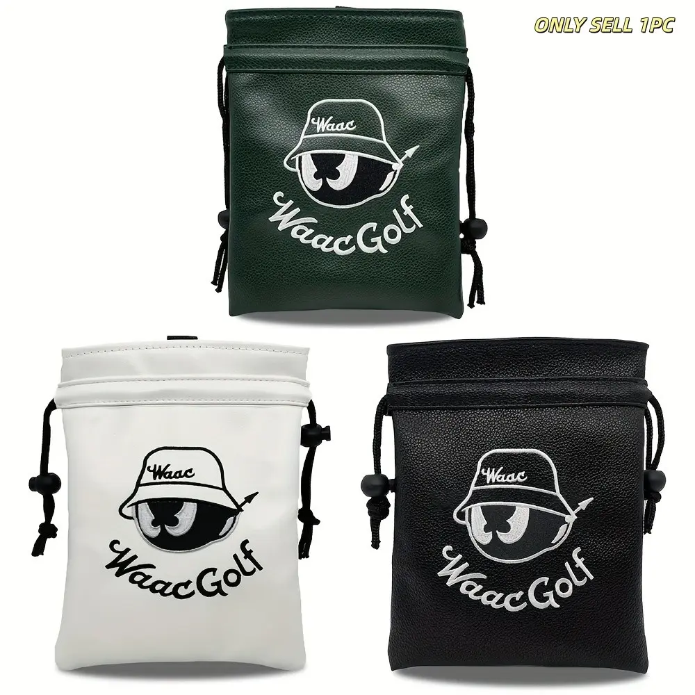 Golf Tee Pouch with Drawstring, Portable Golf Ball Handbag, Unique Gift for Men & Women, Golf Accessories, Perfect for Valentine's Day & Father's Day