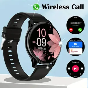 New Unisex Bluetooth Calling Smart Watch Gift, Large Round Full Touch Screen Smartwatch for Men & Women, 100+ Sports Modes, Pedometer, Step Distance & Calorie Display, Stylish Wearable Watch for Daily Use & Holiday Gifts