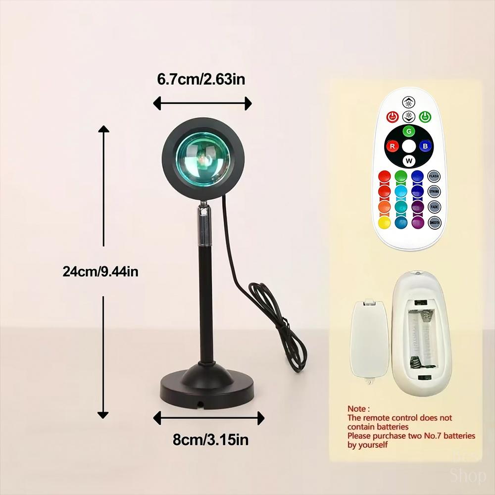 RGB Color-Changing LED Projector Night Light with Remote Control, Ambient Room Light for Bedroom, Living Room and Home Decor