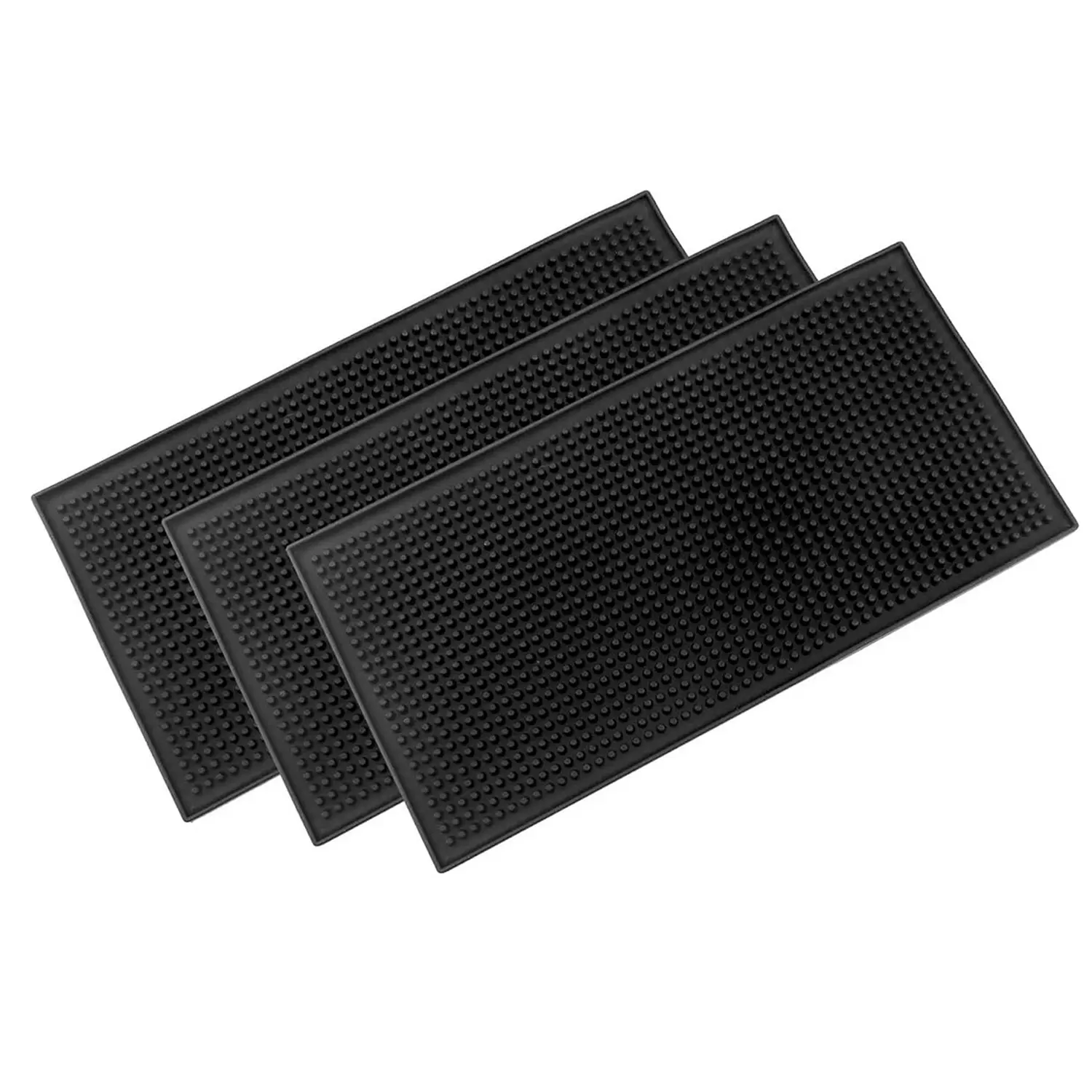 3-Pack Bar Countertop Mats, Coasters, 6x12 Inches Non-Slip Mat, Ideal for Bartending, Coffee, Drinks, Prevents Spills, Easy to Use