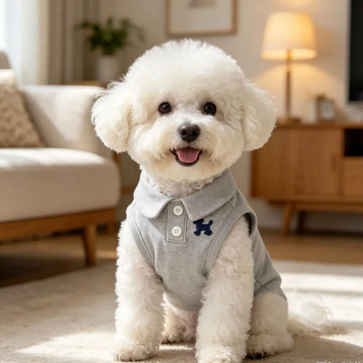 Spring and Summer Solid Color Polo Shirt Puppy Clothes Thin Breathable T-shirt Cat Vest Pet Clothing Skin Friendly and Delicate