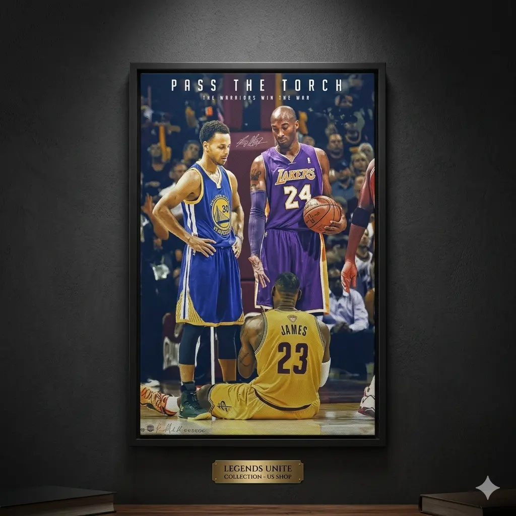 Sports Legends Black Mamba Lebron James & Stephen Curry Poster Wall Art Decor Framed Print 1 Pcs All Basketball Star Fans Gift for Guys & Girls Bedroom Decoration Basketball Wall Art, Sports Fan Gift, Man Cave Decor, Room Art US Wall Decor Gift for Fans!