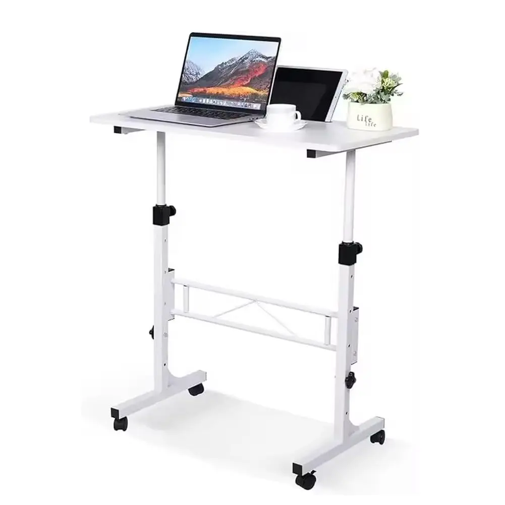 Mobile Standing Desk, Height Adjustable Sit Stand Table, Rolling Table Standing Desk Computer Workstations Portable