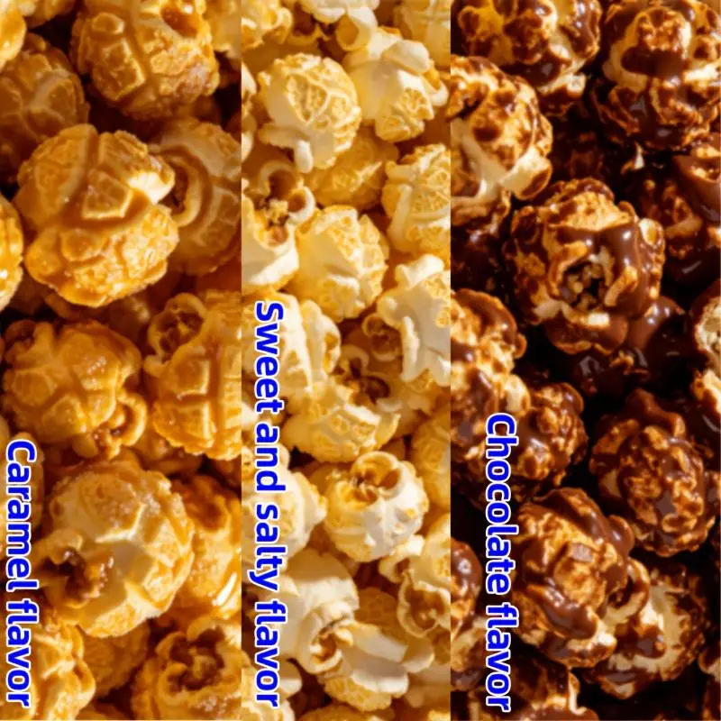 14 Packs, 10.86 Oz, Assorted American-Style Popcorn (Caramel, Sweet And Salty, Chocolate), All-Natural And Healthy Snack with No Corn Additives, Crispy on The Outside And Tender on The Inside, A Perfect After-School Snack