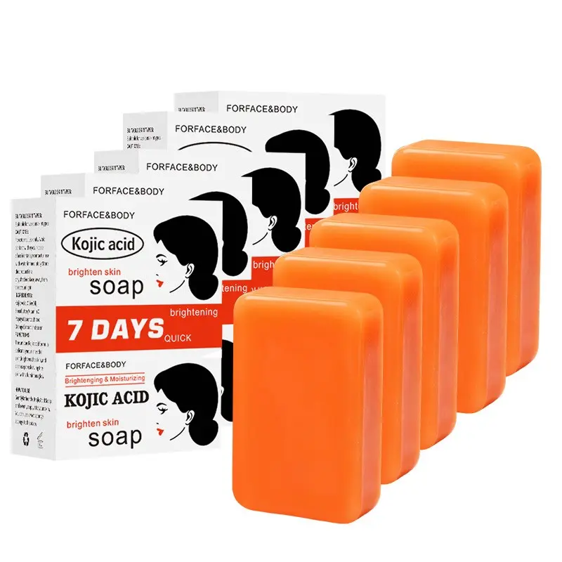 5 Pack Kojic Acid Soap, Handmade Soap Kit, Moisturizing Brightening Soap, Deep Cleaning Cleansing Hydrating Moisturizing Bath Soap, Face Wash, Shower Oil Gel, Body Bath Gel, Facial Cleanser