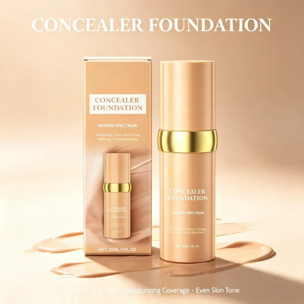Hydrating Concealer Foundation, Long Lasting Anti-Fade, Moisturizing Refreshing Lightweight Water-Based Hydrating Skin Care Liquid Foundation,Radiant,Serum,Foundation with SPF 50,freckle,forever,bloom,tint,olive,blemish,eraser