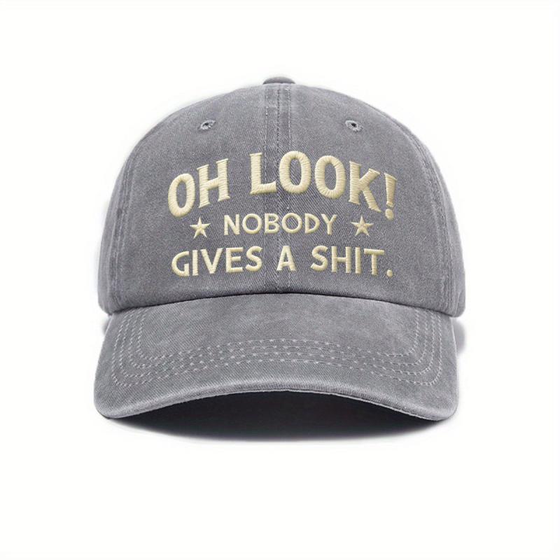OH LOOK NOBODY GIVES A SHIT soft-top outdoor baseball cap