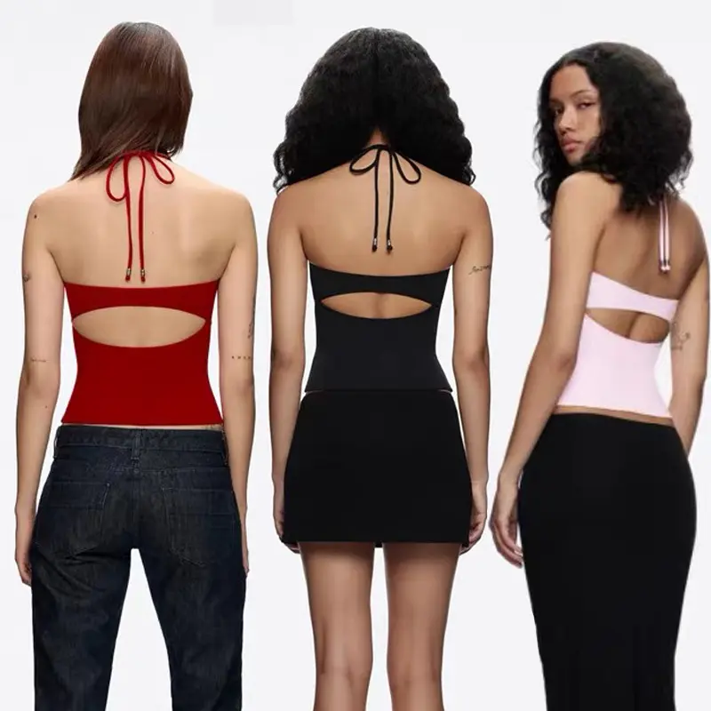 Yoga Vest Women's Chest Pad Beauty Back Neck Tether Sports Fitness Dance Training Top