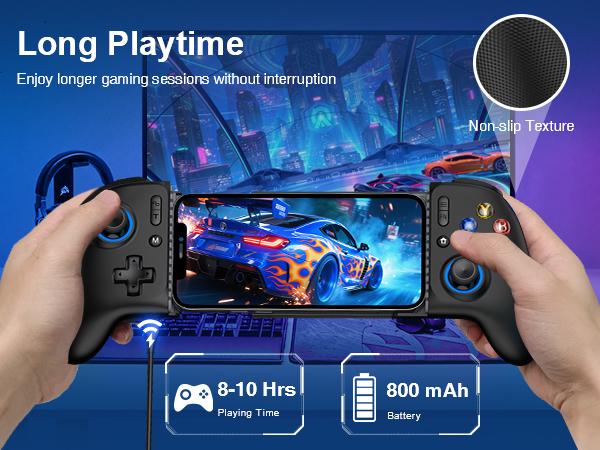 BEBONCOOL for iPhone Game Controller – Compatible with iPhone 16/15 & Android, Mobile Gaming Controller with Hall Triggers/Joysticks, Wireless Phone Controller for Xbox Game Pass, Steam Link & More, Black