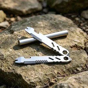 Multifunctional Outdoor Survival Tool: Combines A Screwdriver, Pry Bar, And Keychain. Portable Gear for Camping, Hiking, And Emergencies Ideal for Wilderness Survival Practice And Camping Accessories; Suitable for Both Men And Women.