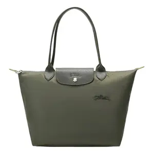 Longchamp Le Pliage Green 28 Eco-Friendly Canvas Tote Bag for Women, Medium Size, Forest Green