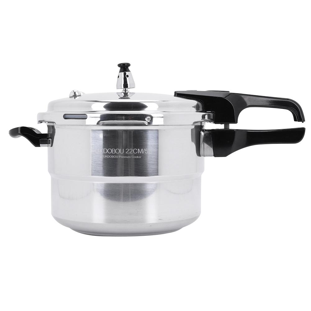 1-Piece Aluminum Alloy Round Pot Pressure Cooker, Multi-Size Cookware with Steaming Plate, Household Stovetop Canner Compatible with Gas & Induction Cookers, Nutrient-Lock Design, Pressure Cookers