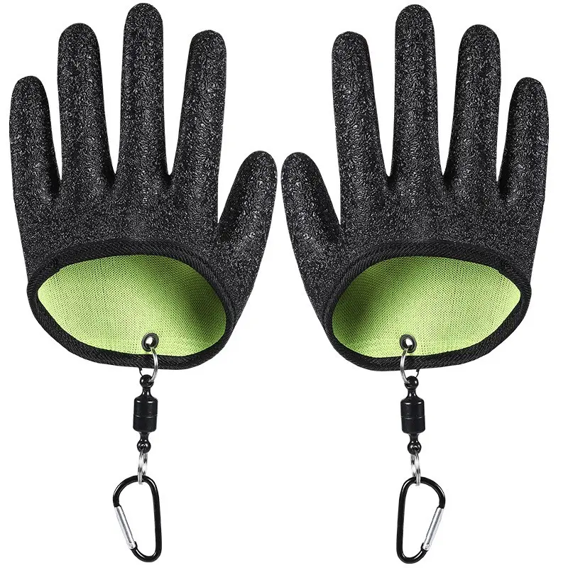 Outdoor Fishing Gloves, Waterproof Non-Slip Wear-Resistant, Sea Fishing Magnetic Hook Gloves, 1 Pair, Ideal for Anglers, Fishing Accessory