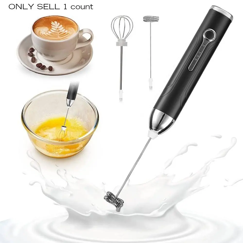 2 in 1 Electric Coffee Mixer, USB Rechargeable Handheld Cordless Automatic Milk Frother, Kitchen Egg Beater, Household Kitchen Appliances for Coffee, Cream, Milk, Gift, Coffee Equipment