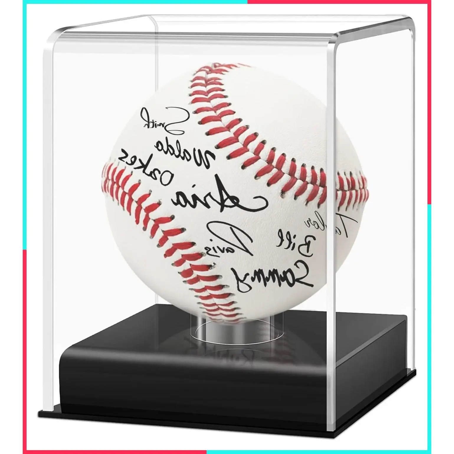 Baseball Display Case, UV Protected Clear Acrylic Cube for Memorabilia and Autographed Balls, 1 PC