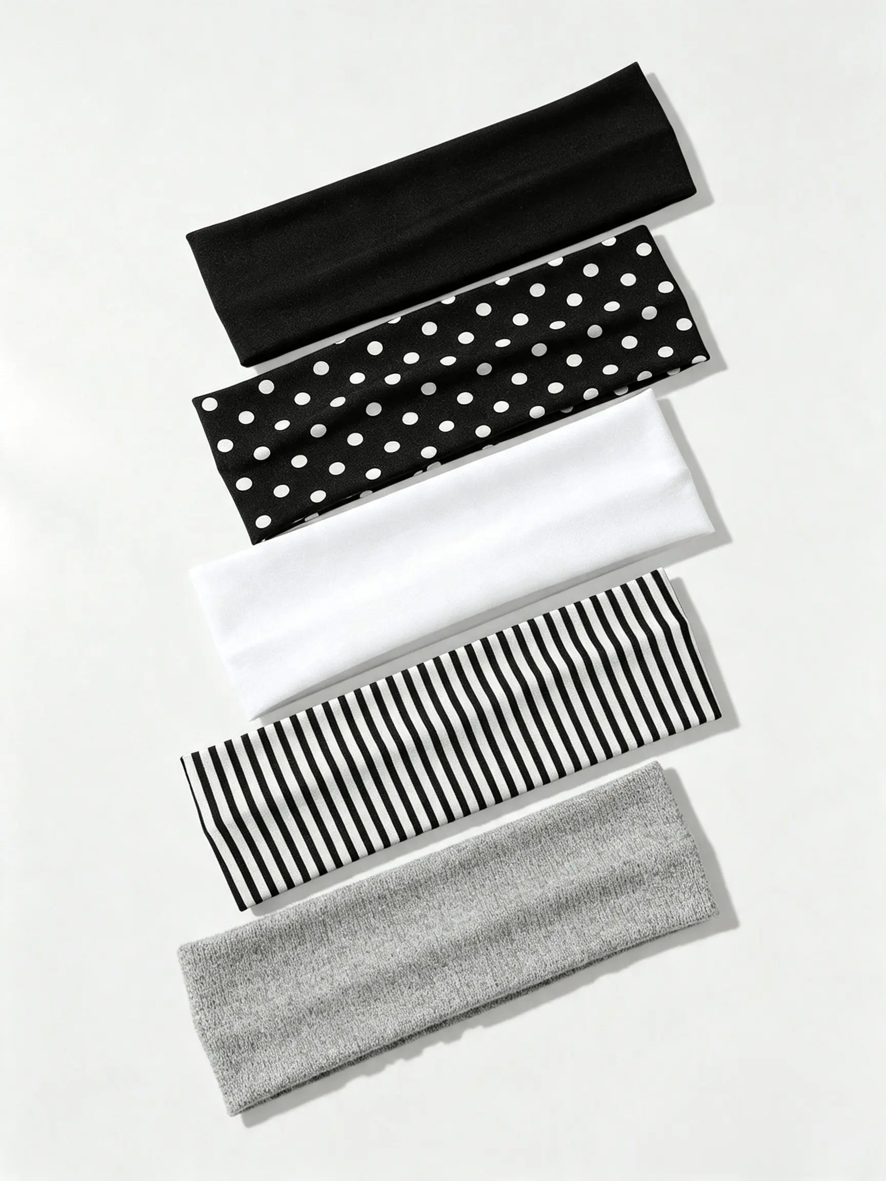 5-Piece Set Women's Fashion Polka Dot Striped Solid Color Style Hairbands, Perfect for Daily Use, Trendy and Stylish Accessories
