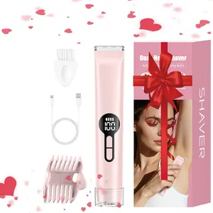 New women's waterproof travel bikini hair trimmer painless hair removal machine, dual blade, home use, suitable for holiday gift giving