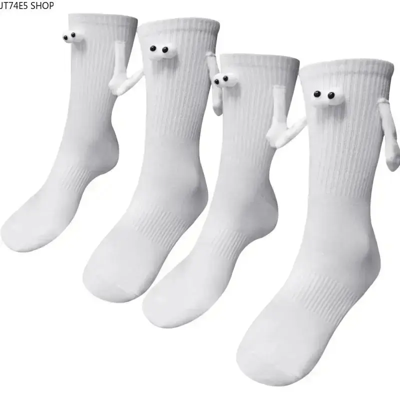 Funny Magnetic Hand Holding Socks, Novelty Creative Socks for Kids and Adults, Ideal White Elephant Gift